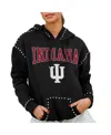 Gameday Couture Women's Black Indiana Hoosiers Studded Pullover Hoodie In Black