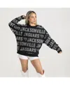 Gameday Couture Women's Black Jacksonville Jaguars Relaxed Drop Shoulder Hype Era Rhinestone Text Sweatshirt In Black