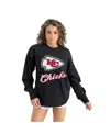 Gameday Couture Women's Black Kansas City Chiefs Oversized Long Sleeve T-shirt In Blue