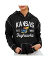 Gameday Couture Women's Black Kansas Jayhawks Studded Pullover Hoodie In Black