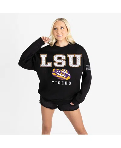 Gameday Couture Women's Black Lsu Tigers Oversized Level Up Black Label Premium Sweatshirt