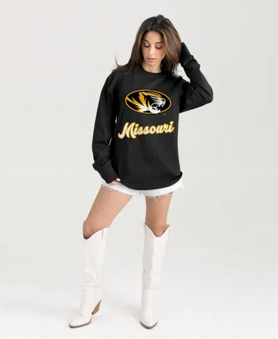 Gameday Couture Women's Black Missouri Tigers Oversized Honor Roll Long-sleeve T-shirt