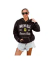 Gameday Couture Women's Black Nashville Sc Catch The Vibe Studded Pullover Hoodie In Black