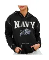 Gameday Couture Women's Black Navy Midshipmen Studded Pullover Hoodie In Black