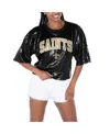 Gameday Couture Women's Black Washington Commanders Rise Up Sequin Cropped T-shirt In Black