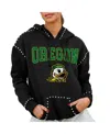 Gameday Couture Women's Black Oregon Ducks Studded Pullover Hoodie In Black