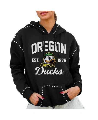 Gameday Couture Women's Black Oregon Ducks Studded Pullover Hoodie