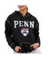 GAMEDAY COUTURE WOMEN'S BLACK PENNSYLVANIA QUAKERS STUDDED PULLOVER HOODIE
