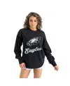 Gameday Couture Women's Black Philadelphia Eagles Oversized Long Sleeve T-shirt In Black
