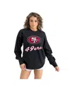 Gameday Couture Women's Black San Francisco 49ers Oversized Long Sleeve T-shirt In Black