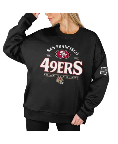 Gameday Couture Women's Black San Francisco 49ers Oversized Players Only Black Label Pullover Sweatshirt