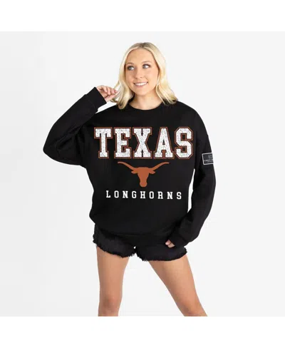 Gameday Couture Women's Black Texas Longhorns Oversized Level Up Black Label Premium Sweatshirt