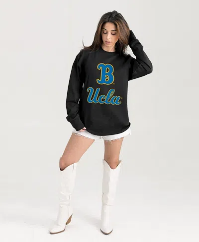 Gameday Couture Women's Black Ucla Bruins Oversized Honor Roll Long-sleeve T-shirt