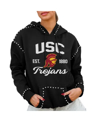 Gameday Couture Women's Black Usc Trojans Studded Pullover Hoodie