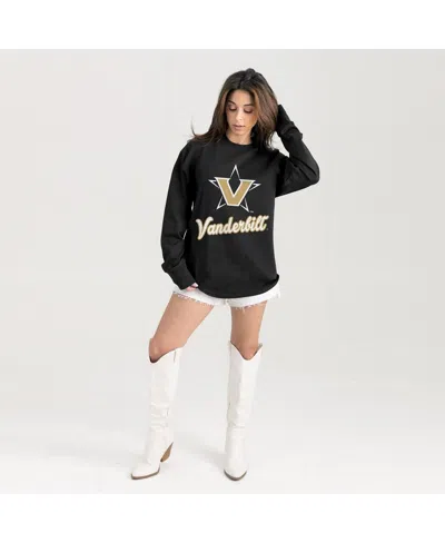Gameday Couture Women's Black Vanderbilt Commodores Oversized Honor Roll Long Sleeve T-shirt