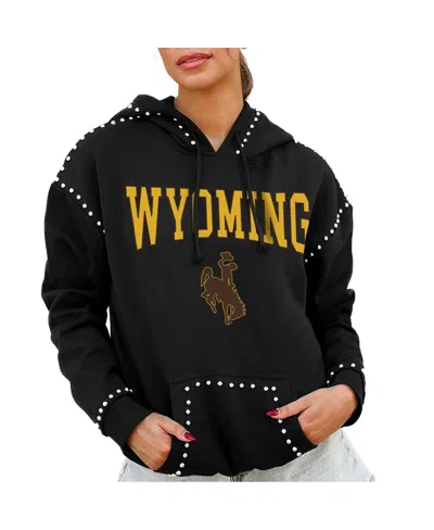 Gameday Couture Women's Black Wyoming Cowboys Studded Pullover Hoodie