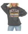 Gameday Couture Women's Charcoal Florida State Seminoles Good Vibes Premium Fleece Drop Shoulder Pullover Sweatshirt In Charcoal