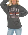 Gameday Couture Women's Charcoal Florida State Seminoles Good Vibes Premium Fleece Drop Shoulder Pullover Sweatshirt In Charcoal