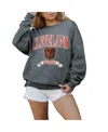 Gameday Couture Women's Charcoal Tampa Bay Buccaneers Seal The Deal Premium Fleece Drop Shoulder Pullover Sweatshirt In Charcoal