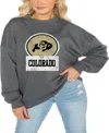 Gameday Couture Women's Charcoal West Virginia Mountaineers Drop Shoulder Fleece Drop Pullover Sweatshirt In Charcoal