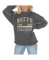 Gameday Couture Women's Charcoal Florida State Seminoles Good Vibes Premium Fleece Drop Shoulder Pullover Sweatshirt In Charcoal