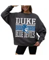 Gameday Couture Women's Charcoal Duke Blue Devils Premium Fleece Pullover Sweatshirt In Gray