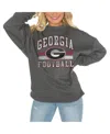 Gameday Couture Women's Charcoal Florida State Seminoles Good Vibes Premium Fleece Drop Shoulder Pullover Sweatshirt In Charcoal