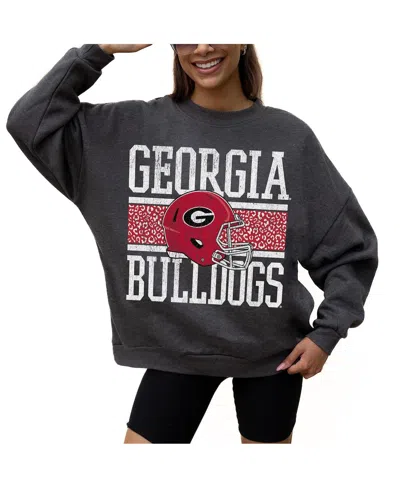 Gameday Couture Women's Charcoal Georgia Bulldogs Premium Fleece Pullover Sweatshirt In Gray