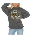 Gameday Couture Women's Charcoal Florida State Seminoles Good Vibes Premium Fleece Drop Shoulder Pullover Sweatshirt In Charcoal