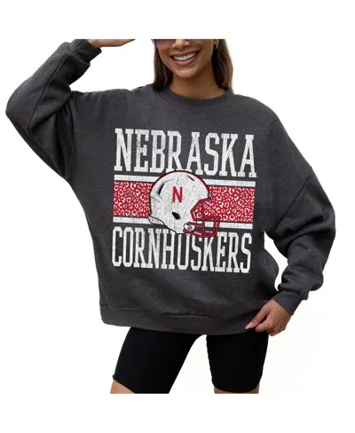 Gameday Couture Women's Charcoal Nebraska Huskers Premium Fleece Pullover Sweatshirt In Gray