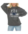 Gameday Couture Women's Charcoal Florida State Seminoles Good Vibes Premium Fleece Drop Shoulder Pullover Sweatshirt In Charcoal