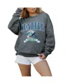 Gameday Couture Women's Charcoal Tampa Bay Buccaneers Seal The Deal Premium Fleece Drop Shoulder Pullover Sweatshirt In Charcoal