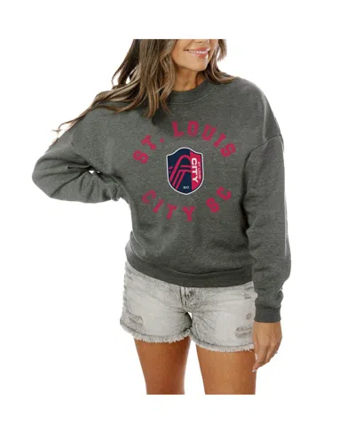 GAMEDAY COUTURE WOMEN'S CHARCOAL ST. LOUIS CITY SC FLEECE PULLOVER SWEATSHIRT