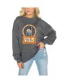 Gameday Couture Women's Charcoal West Virginia Mountaineers Drop Shoulder Fleece Drop Pullover Sweatshirt In Charcoal