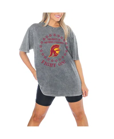 Gameday Couture Women's Charcoal Usc Trojans On Point Oversized T-shirt In Gray