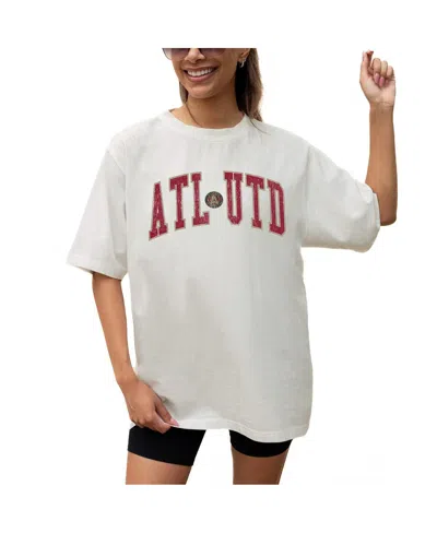 Gameday Couture Women's Cream Atlanta United Fc Goal Line Oversized T-shirt