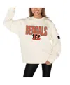 Gameday Couture Women's Cream Cincinnati Bengals Premium Fleece Drop Shoulder Pullover Sweatshirt