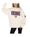 Gameday Couture Women's Cream Minnesota Vikings Premium Fleece Drop Shoulder Pullover Sweatshirt In Neutral