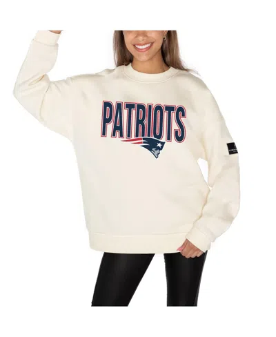 Gameday Couture Women's Cream New England Patriots Premium Fleece Drop Shoulder Pullover Sweatshirt In White