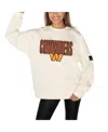 Gameday Couture Women's Cream Washington Commanders Premium Fleece Drop Shoulder Pullover Sweatshirt