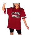 Gameday Couture Women's Crimson Oklahoma Sooners Until Kickoff Rhinestone Fashion T-shirt In Crimson,black
