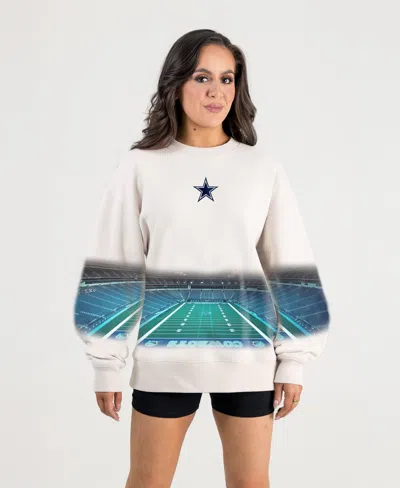 Gameday Couture Women's Dallas Cowboys Power Move Stadium Premium Drop-shoulder Long-sleeve Sweatshirt In Neutral