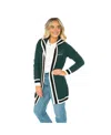 Gameday Couture Women's Dark Green Miami Hurricanes Tri-blend Rounded Stripe Sweater In Green