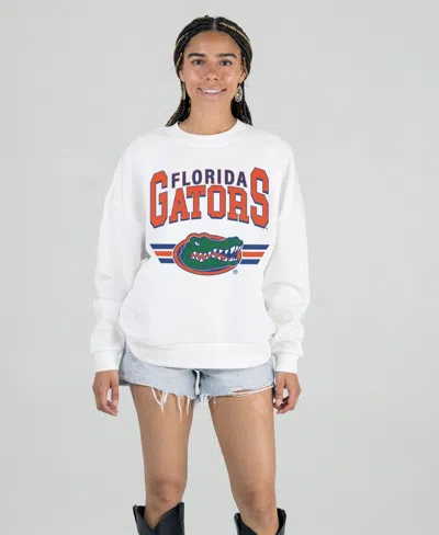 Gameday Couture Women's Florida Gators Swift Strike Oversized Fleece Sweatshirt In White