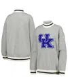 Gameday Couture Women's Gray Oklahoma Sooners In It To Win It Sporty Mock Neck Pullover Sweatshirt In Ash