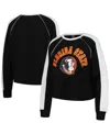 Gameday Couture Women's  Black Florida State Seminoles Blindside Raglanâ Cropped Pullover Sweatshirt In Black