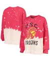 Gameday Couture Cardinal Usc Trojans Twice As Nice Faded Dip-dye Pullover Sweatshirt In Cardinal