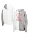 Gameday Couture Women's  Gray And White Oklahoma Sooners Split Pullover Hoodie In Gray,white