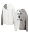 Gameday Couture Women's  Gray And White Penn State Nittany Lions Split Pullover Hoodie In Gray,white
