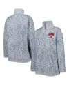 Gameday Couture Women's  Heather Gray Alabama Crimson Tide Leopard Quarter-zip Sweatshirt In Heather Gray